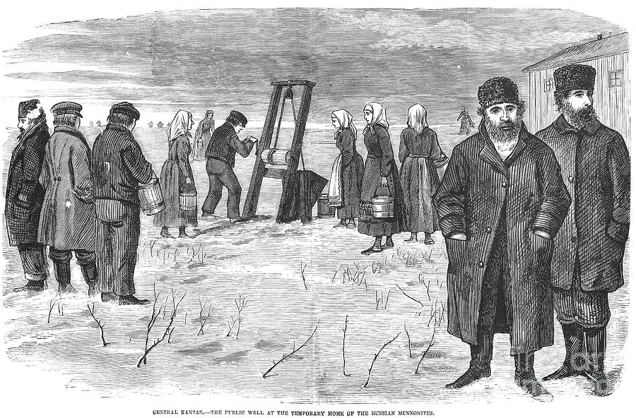 Russian Mennonites, 1875 Photograph by Granger