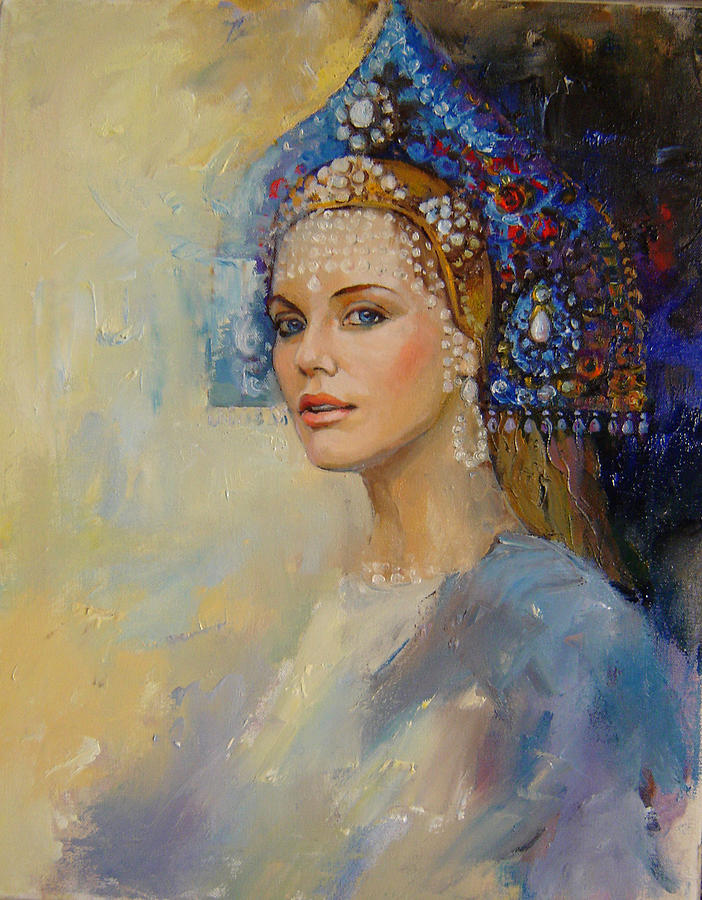 Russian Princess Painting by Nelya Shenklyarska