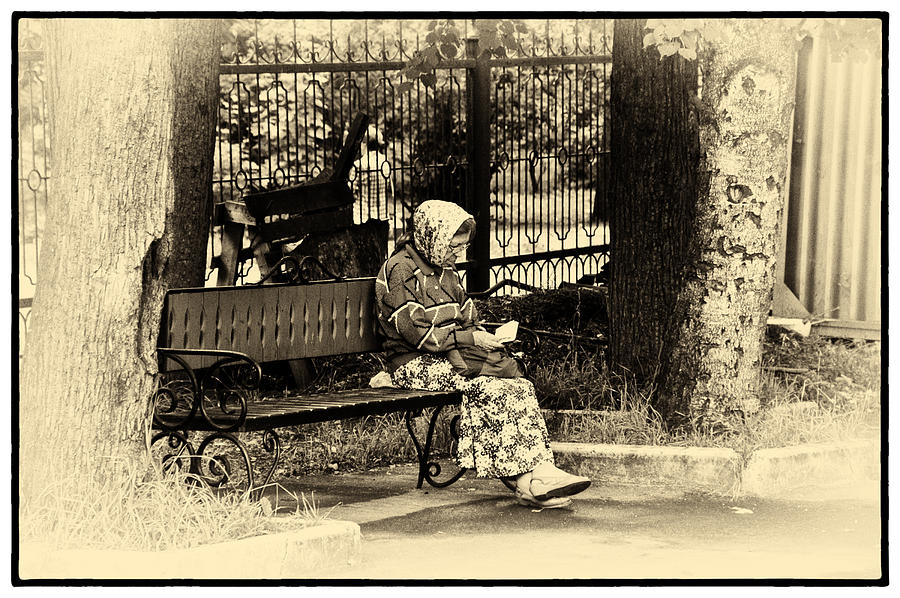 Russian Woman in Park Photograph by Rick Bragan