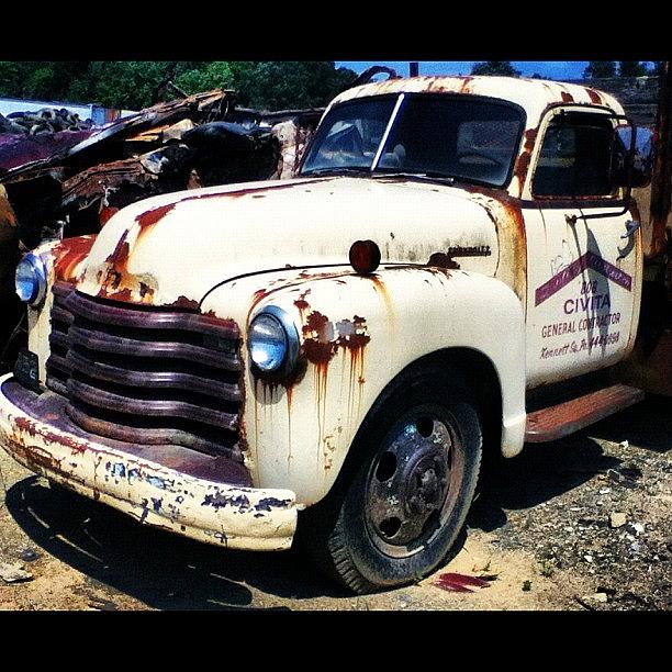 Truck Photograph - #rustbucket Spotted At The #boneyard by Charles Dowdy