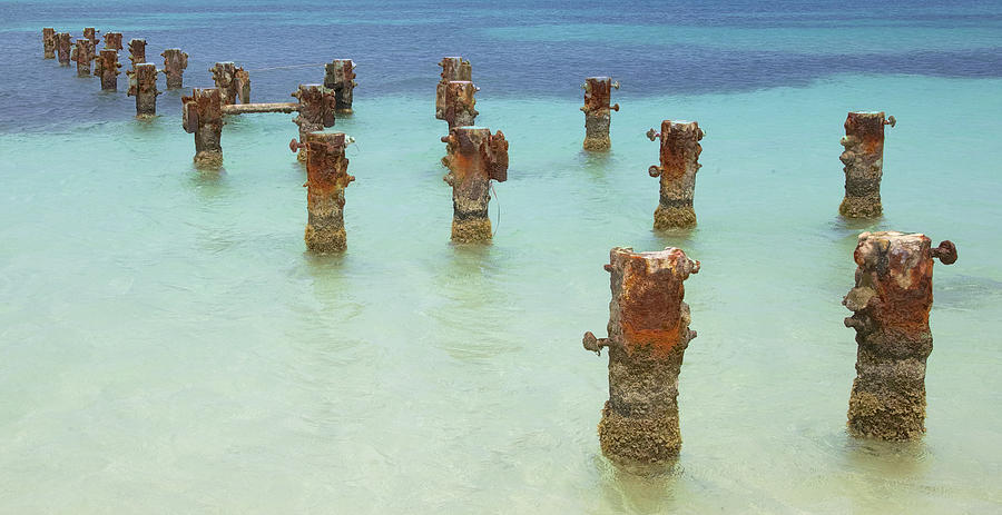 Rusted Iron Pier Dock Photograph by David Letts