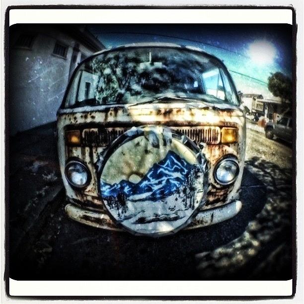 Nature Photograph - Rusted Out Vw Wagon In Eureka by Rodino Ayala