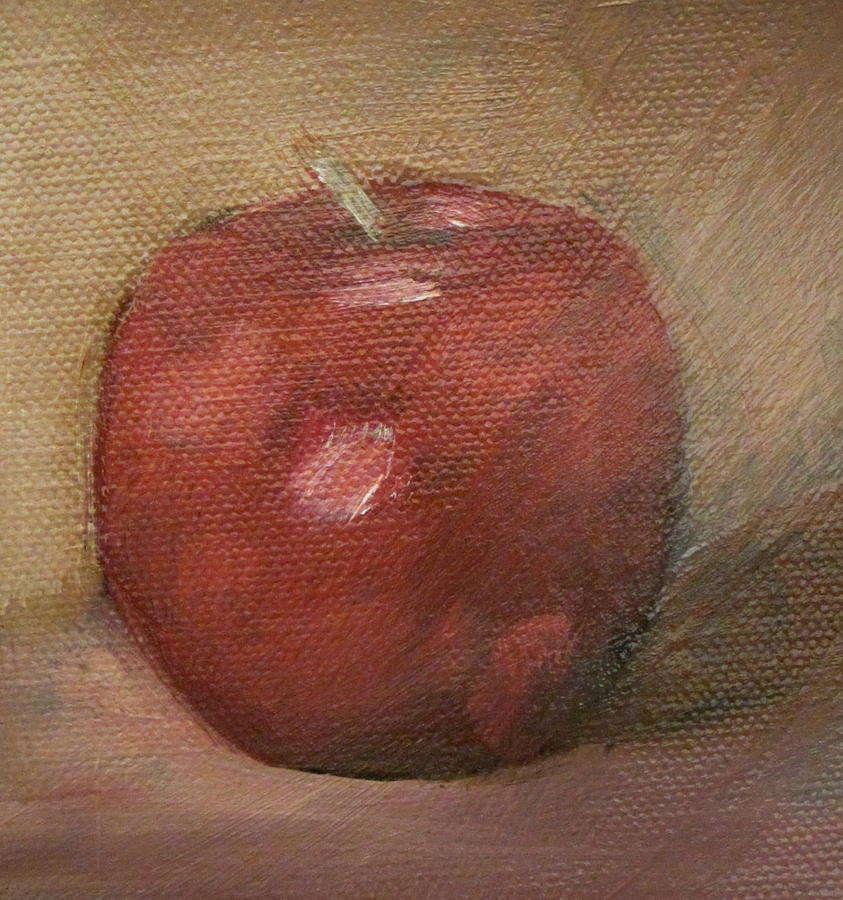 Apple Painting - Rustic Apple by Patricia Cleasby