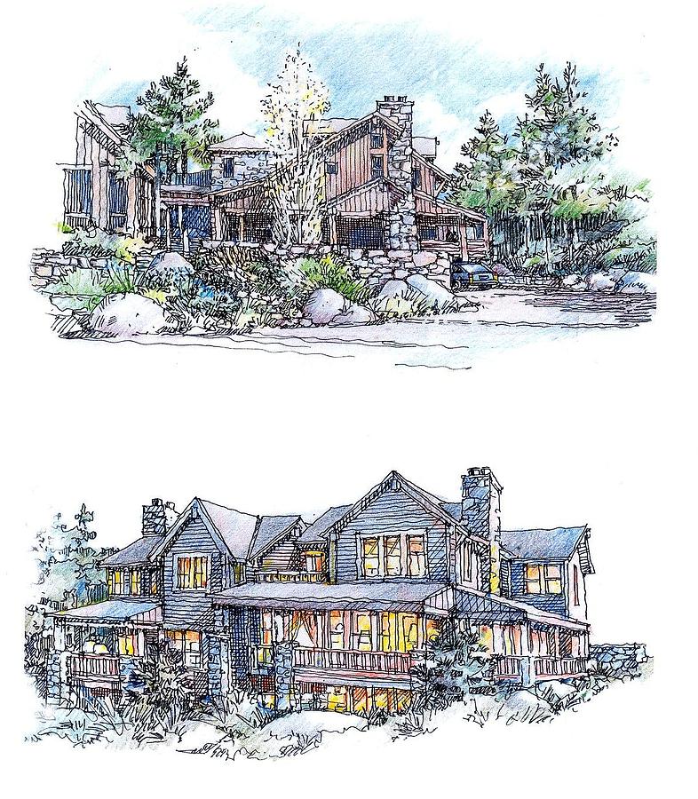 Rustic Home Drawing by Andrew Drozdowicz