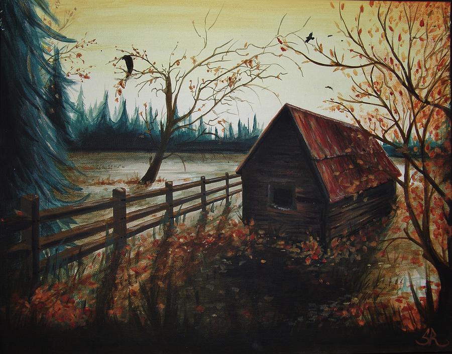 Rustic Shed Painting by Suzanne Roach Fine Art America