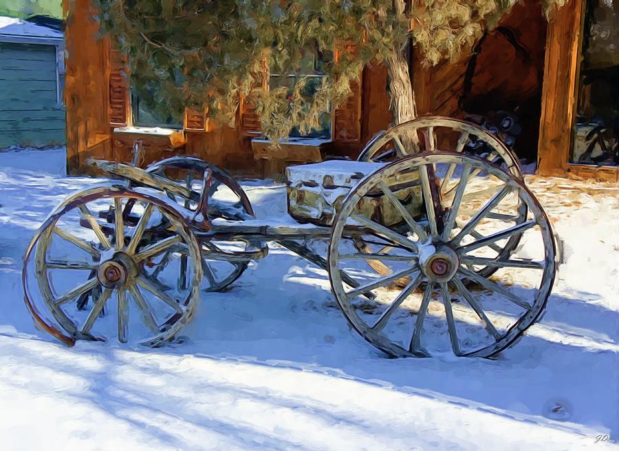 Rustic Wagon Painting by Jenny Hudson