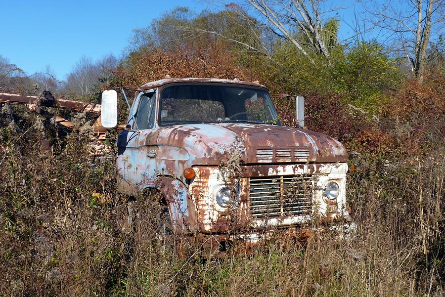 Rusty Blue Truck Photograph by Carla Parris