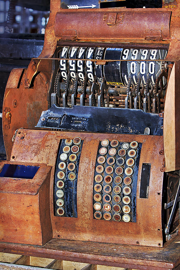 Rusty Cash Register Photograph by Phyllis Denton