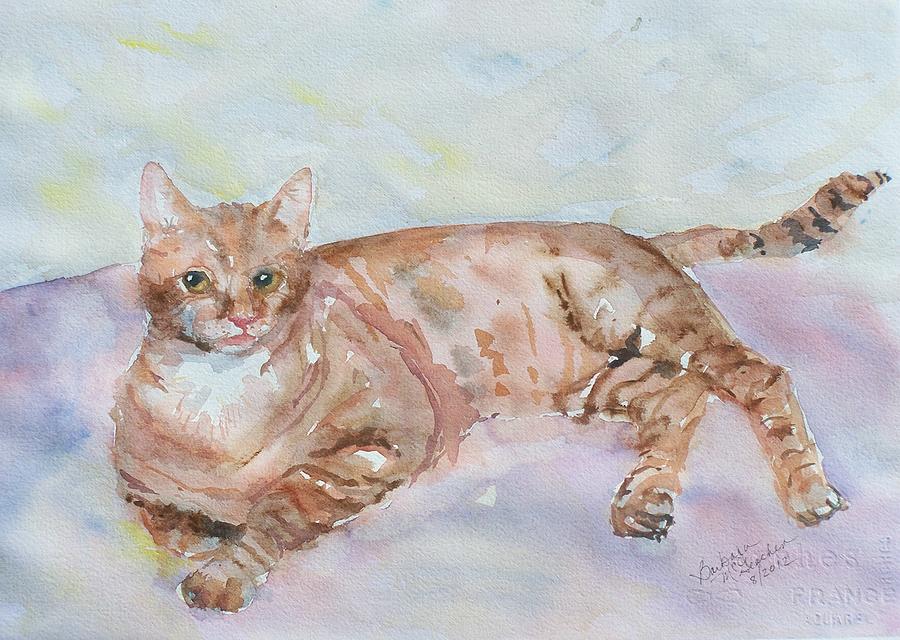 Rusty Cat Painting by Barbara McGeachen