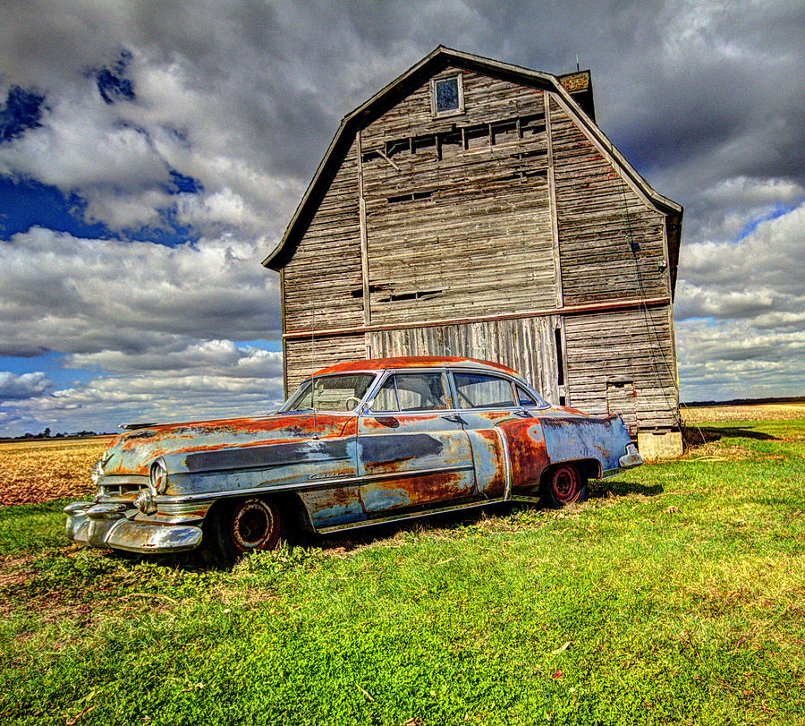 Rusty Old Cadillac Photograph by Peter Ciro
