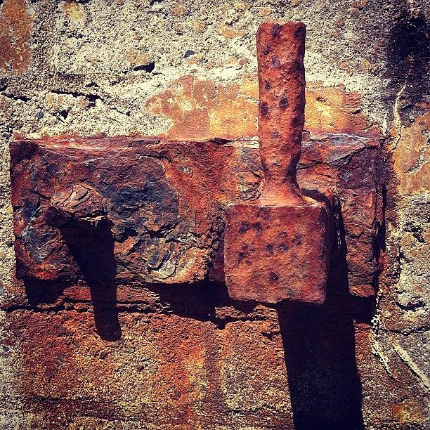 Old Photograph - Rusty Old Hinge by Tim Topping