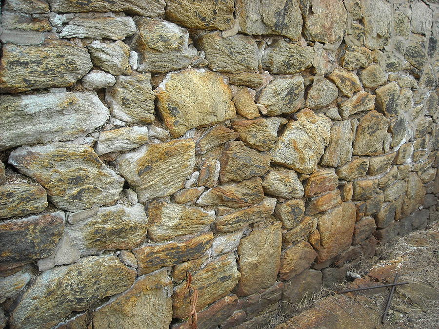 Rusty Stone Wall Photograph by Christophe Ennis