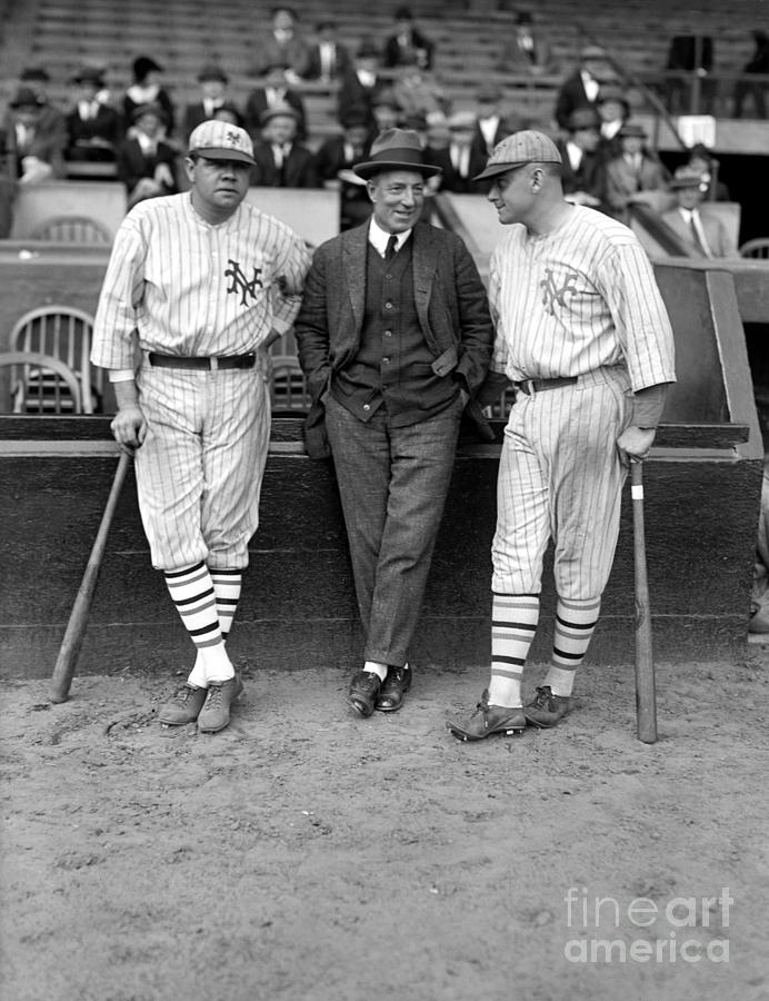 New York Giants Photograph - Ruth, Dunn, And Bentley by Granger