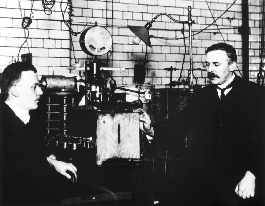 Rutherford And Geiger In Laboratory Photograph by Prof. Peter Fowler ...