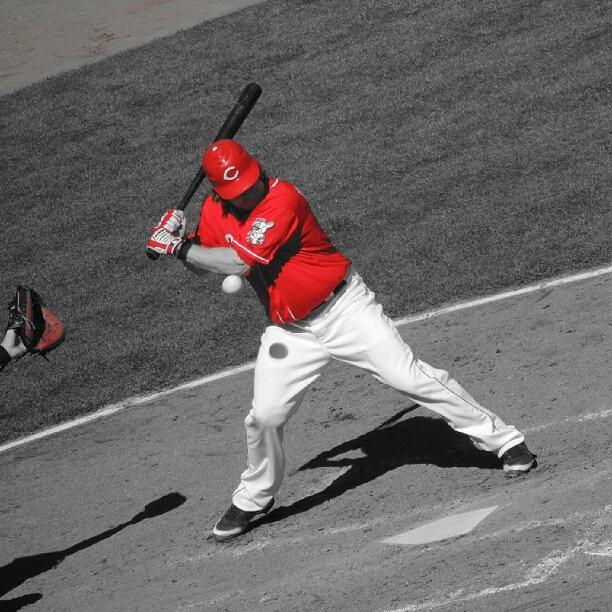 Reds Photograph - #ryanhanigan Hit By Pitch. #reds by Reds Pics