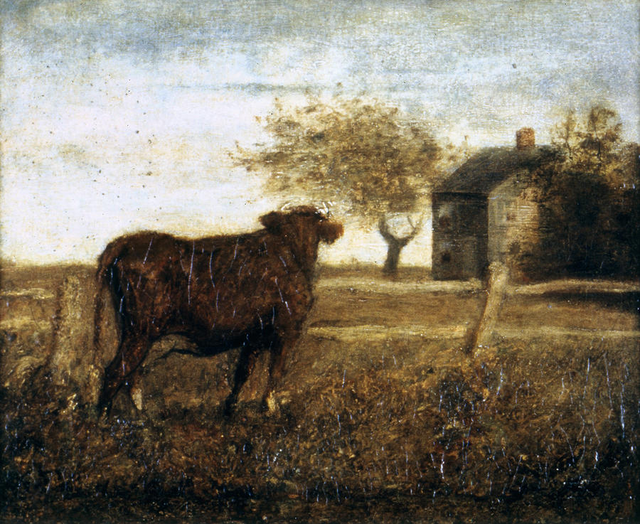 Cow Photograph - RYDER: THE PASTURE, c1875 by Granger