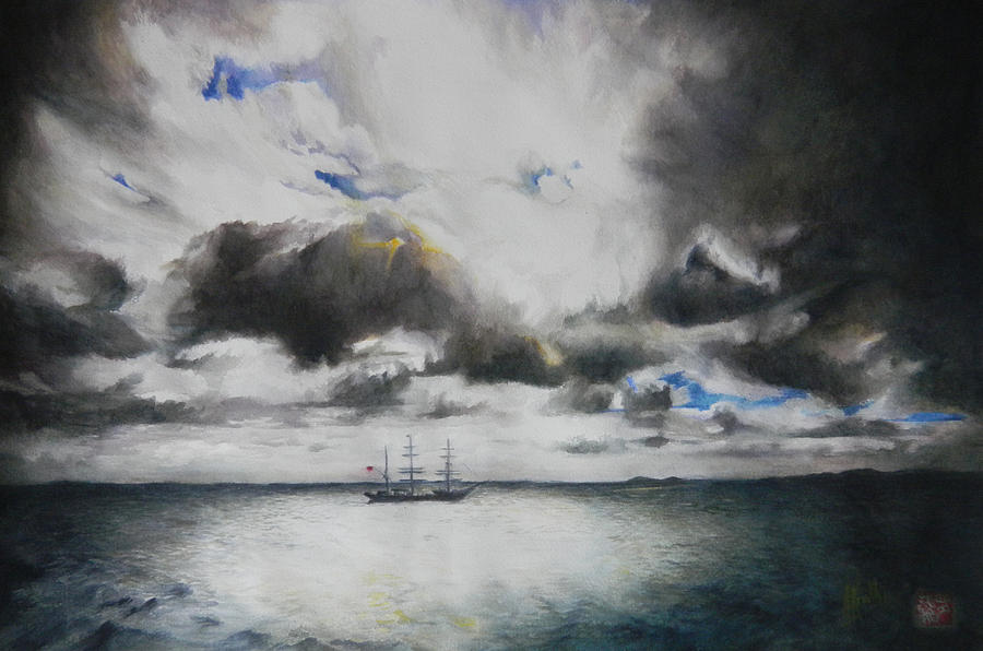Seascape Painting - Ryvarden Fyr  by Alan Kirkland-Roath