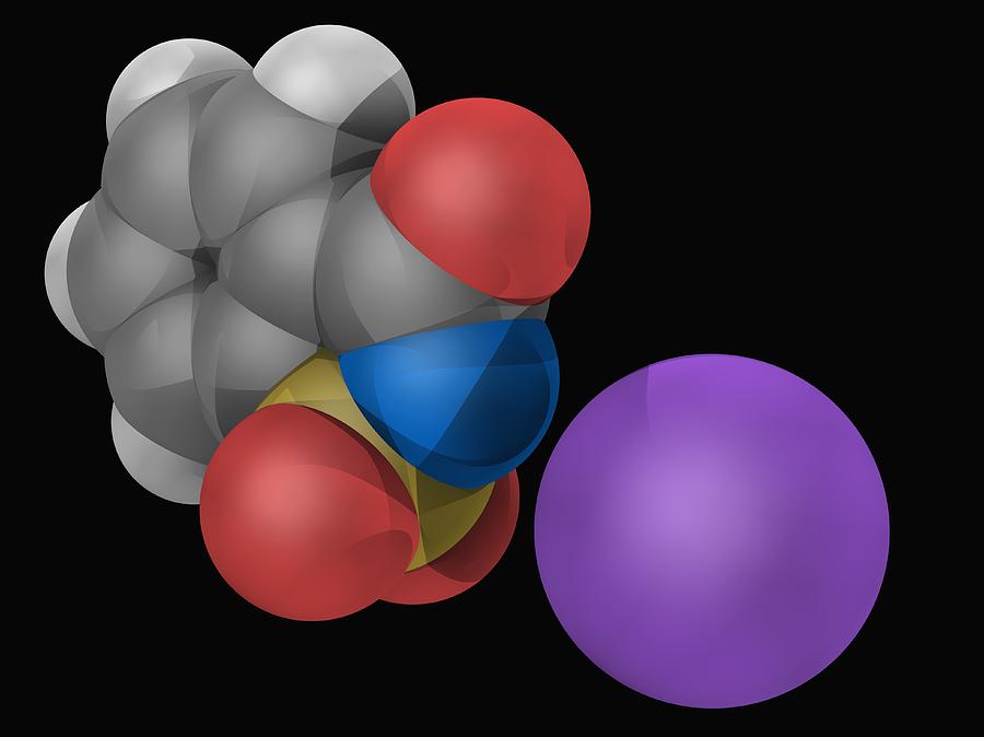 Saccharin Molecule Digital Art by Laguna Design