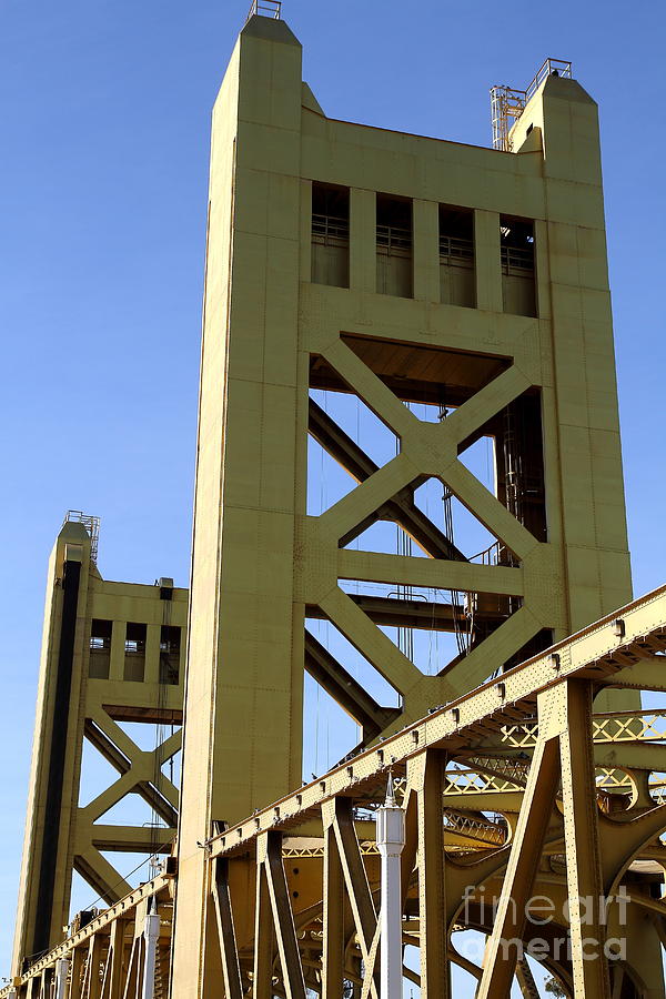 Sacramento California Tower Bridge Crossing The Sacramento Delta River . 7D11551 Photograph by Wingsdomain Art and Photography