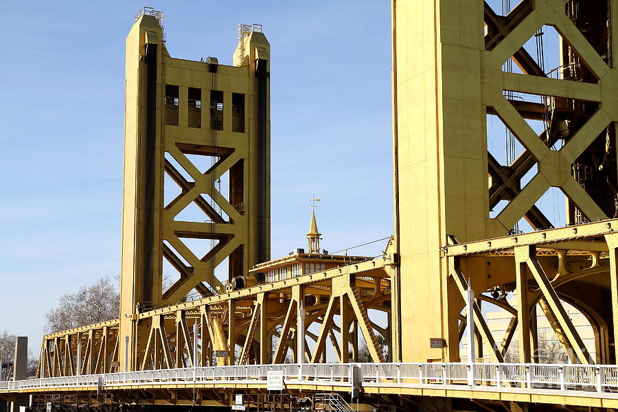 Sacramento California Tower Bridge Crossing The Sacramento Delta River . 7D11562 Photograph by Wingsdomain Art and Photography
