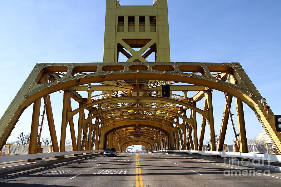 Sacramento California Tower Bridge Crossing The Sacramento Delta River . 7D11569 Photograph by Wingsdomain Art and Photography