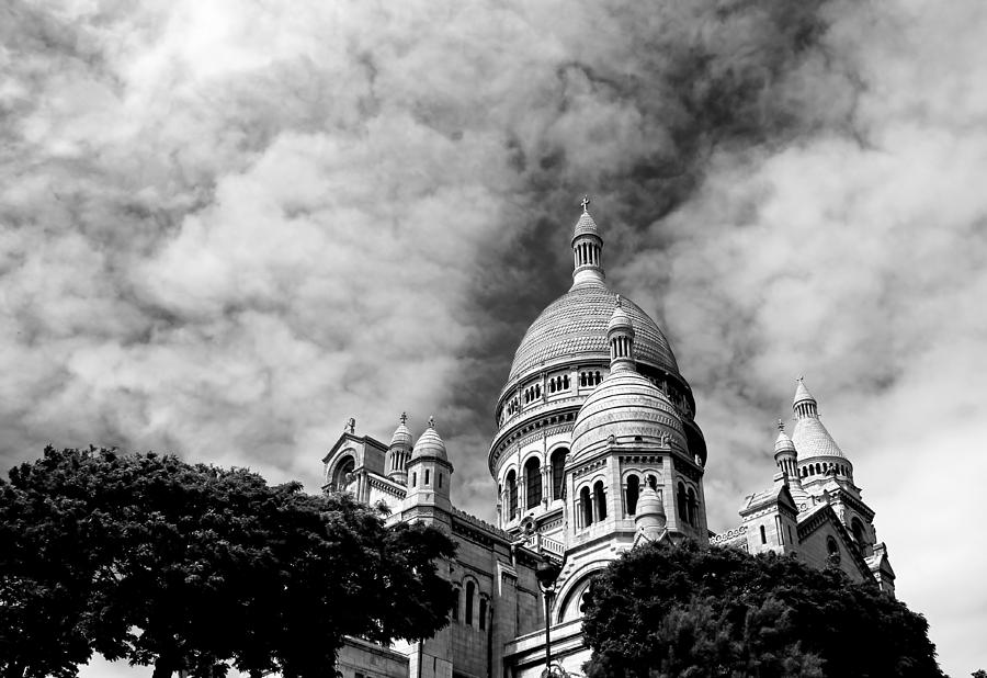 Sacre Coeur Black and White Photograph by Andrew Fare