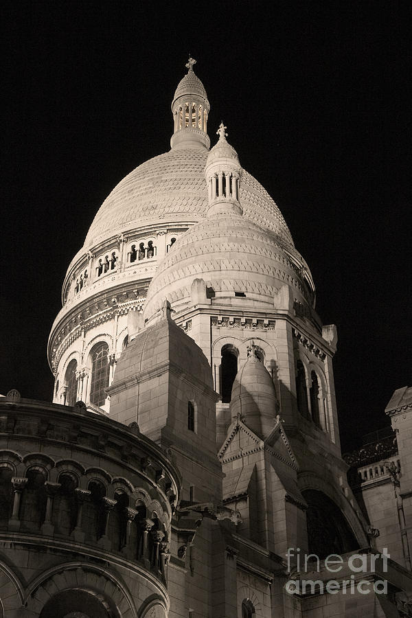 Sacre Coeur by night V Photograph by Fabrizio Ruggeri