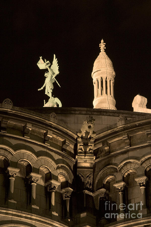 Sacre Coeur by night VI Photograph by Fabrizio Ruggeri