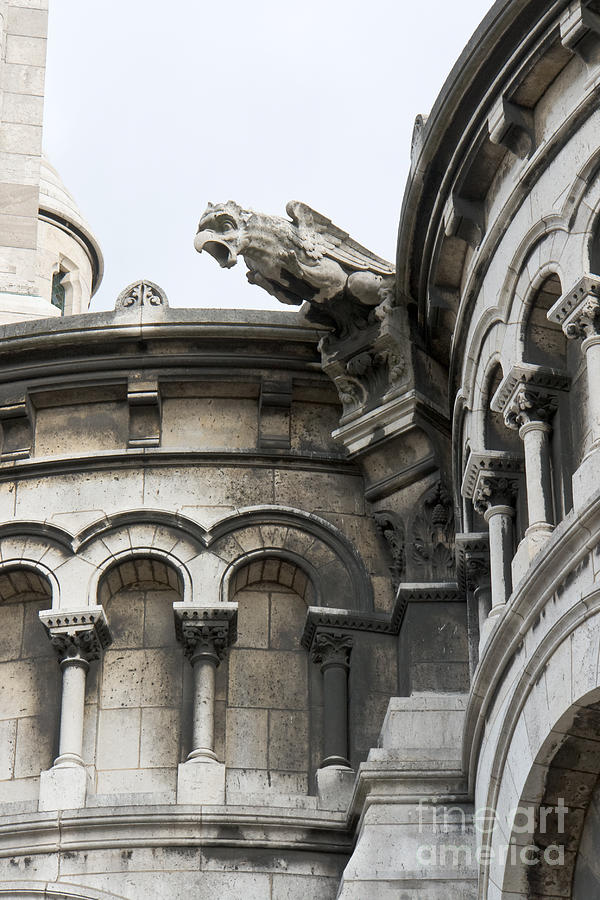 Sacre Coeur detail with gargoyle Photograph by Fabrizio Ruggeri