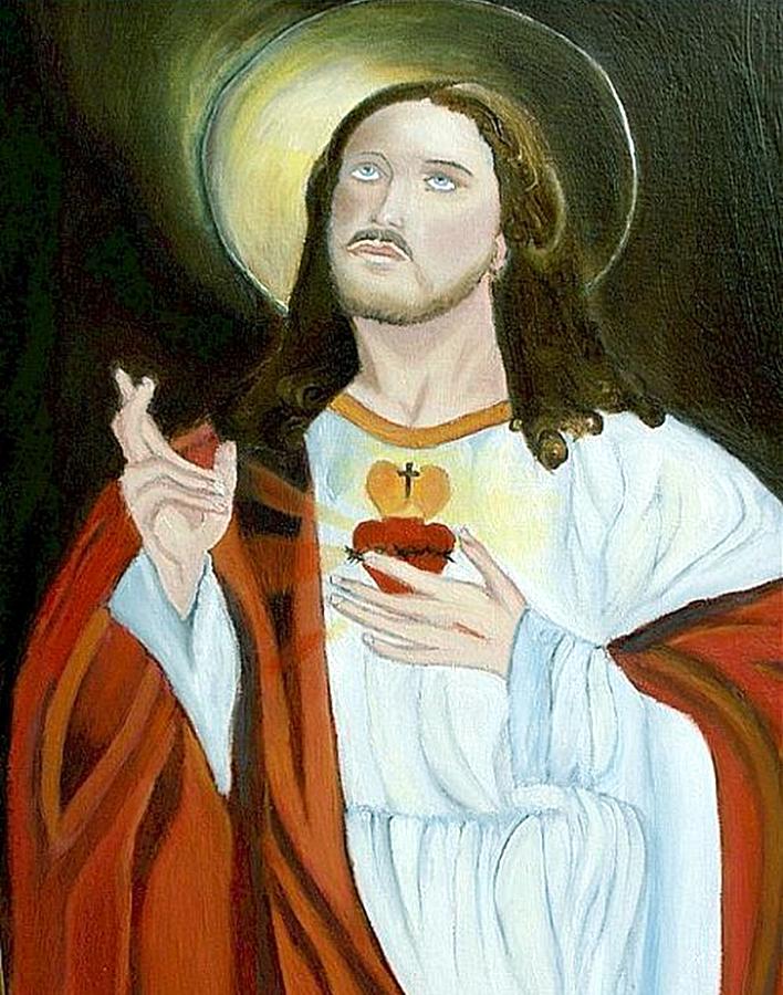 Sacred Heart Of Jesus Christ Painting by Rossana Kelton