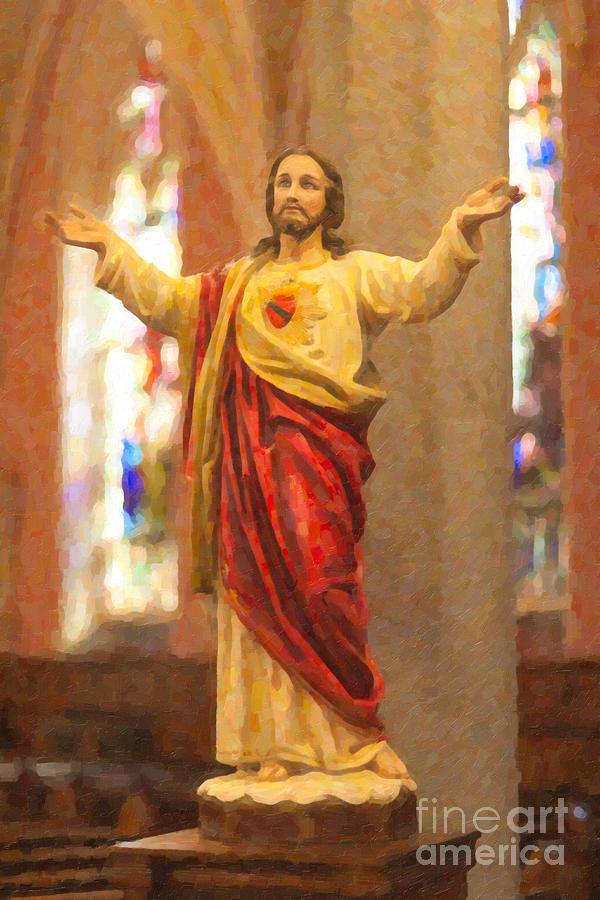 Sacred Heart of Jesus Photograph by Clarence Holmes