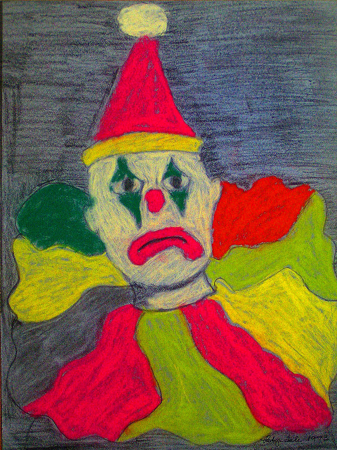 Pastel Pastel - Sad Clown by Robyn Louisell
