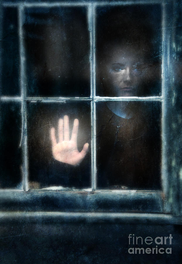Misery Movie Photograph - Sad Person Looking out Window by Jill Battaglia