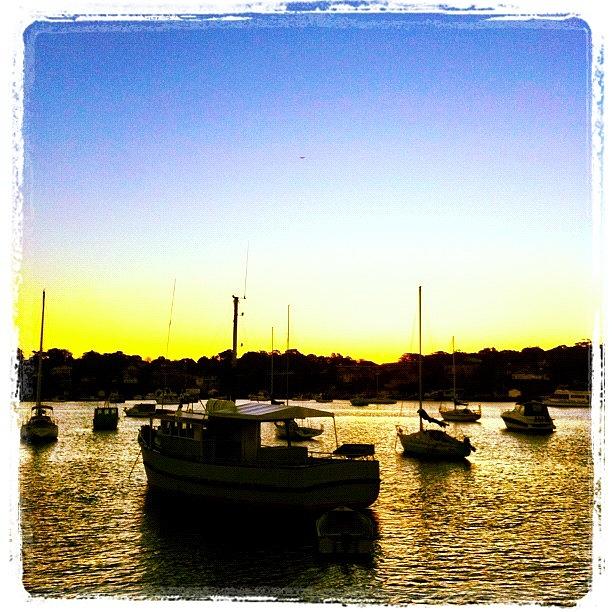 Sunset Photograph - Safe Harbour #iphoneography by Kendall Saint