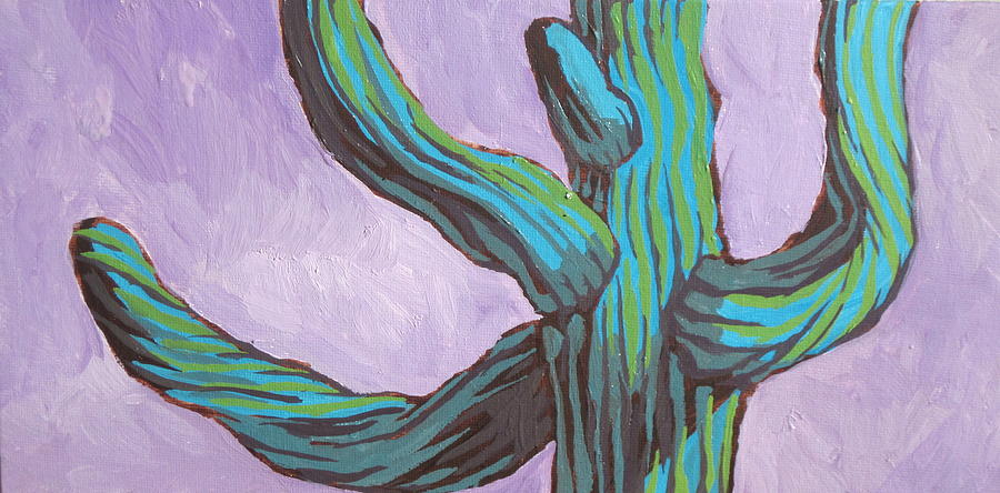 Saguaro 11 Painting by Sandy Tracey