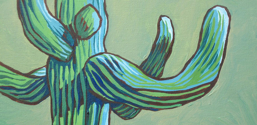 Saguaro 12 Painting by Sandy Tracey