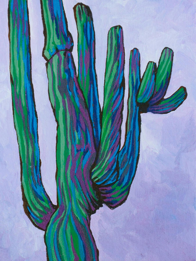 Saguaro 16 Painting by Sandy Tracey