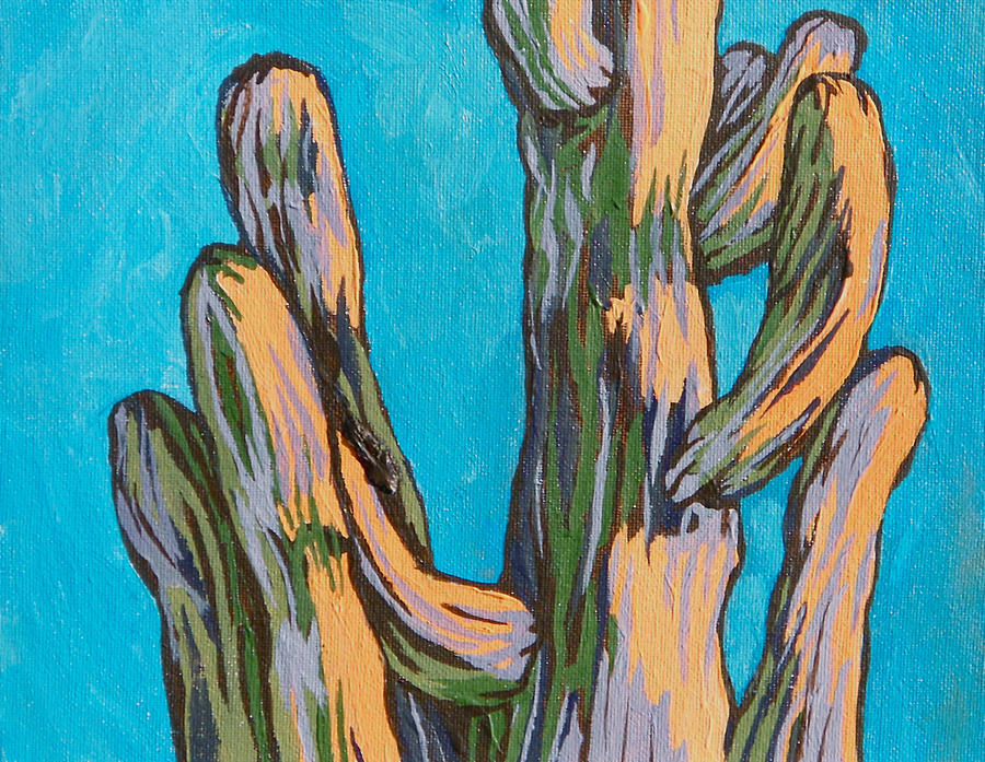 Saguaro 19 Painting by Sandy Tracey