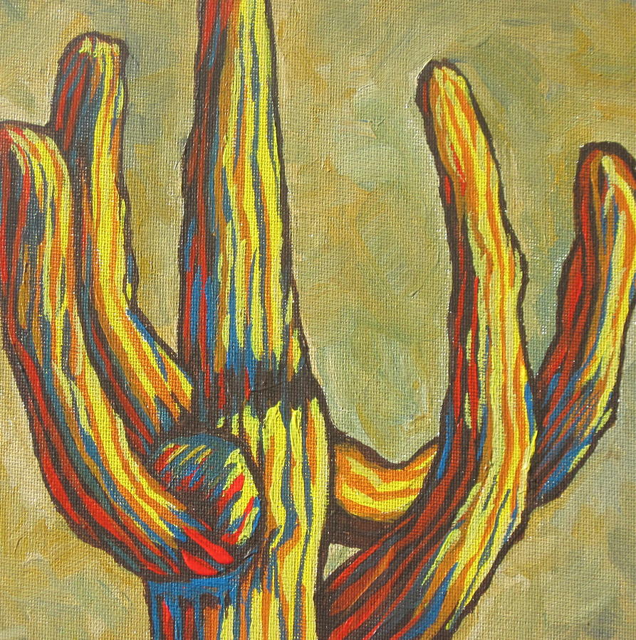 Saguaro 7 Painting by Sandy Tracey