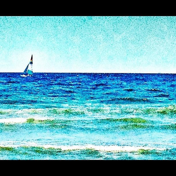 Beach Photograph - Sail Away ⛵ #oc #jerseyshore by Rachel Fox Burson
