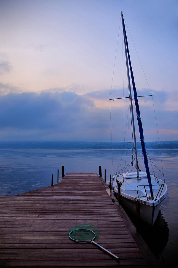 Sailboat And Dock Photograph by Steven Ainsworth