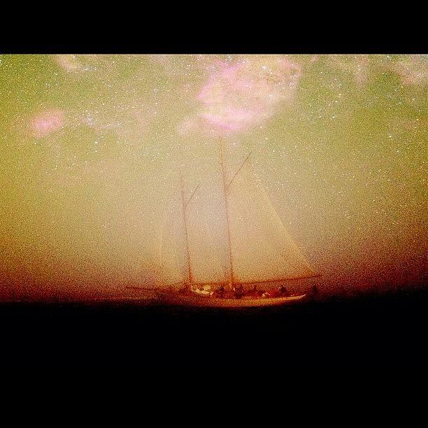 Space Photograph - #sailboat #boat #ghost #ghostship by Nate Greenberg