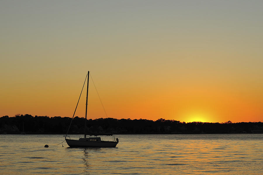 Sailboat Silhouette Photograph by Terry DeLuco