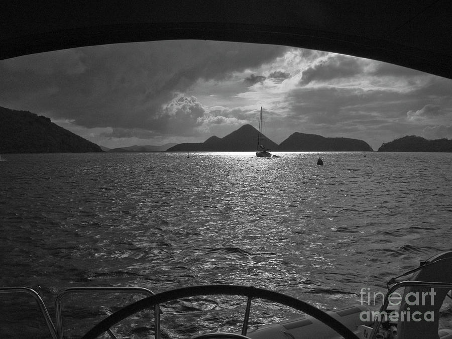 Tortola Photograph - Sailboat Silhouette by Tim Mulina