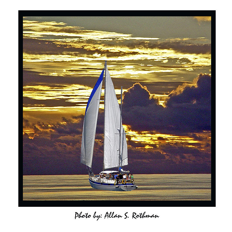Sailboat Sunset Photograph by Allan Rothman