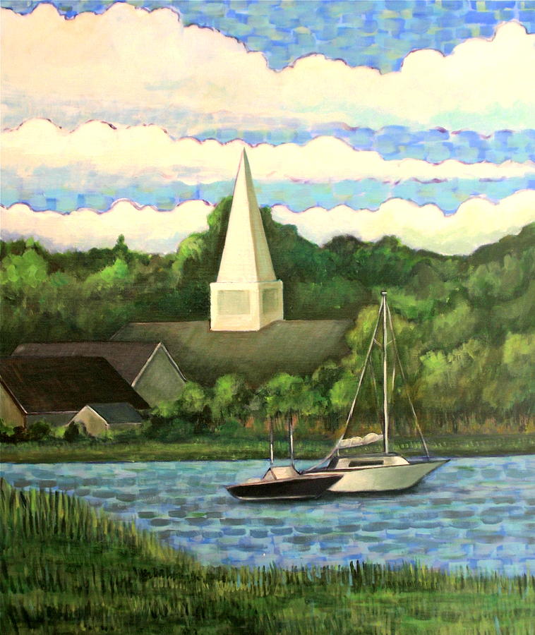 Sailboats Painting by Susan Santiago