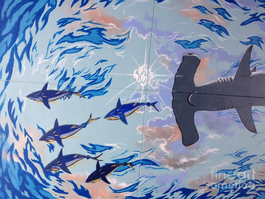 Jaws Painting - Sailfish Splash Park Mural 8 by Carey Chen