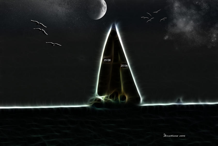 Ny Photograph - Sailing At Midnight by Ericamaxine Price
