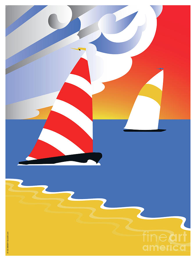 Sailing Before the Wind Digital Art by Joe Barsin