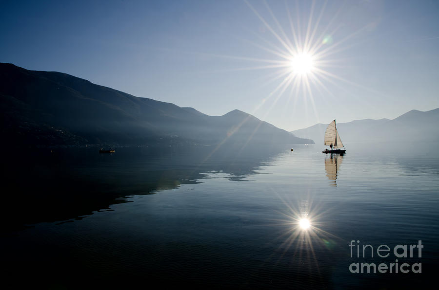 Nature Photograph - Sailing boat on the lake by Mats Silvan
